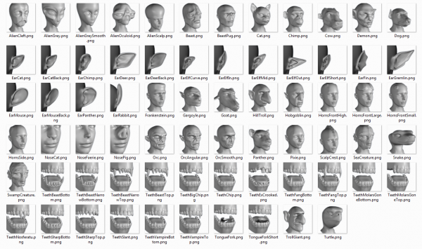 Icons for Genesis Creature Creator Heads