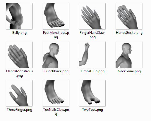 Icons for Genesis Creature Creator Bodies