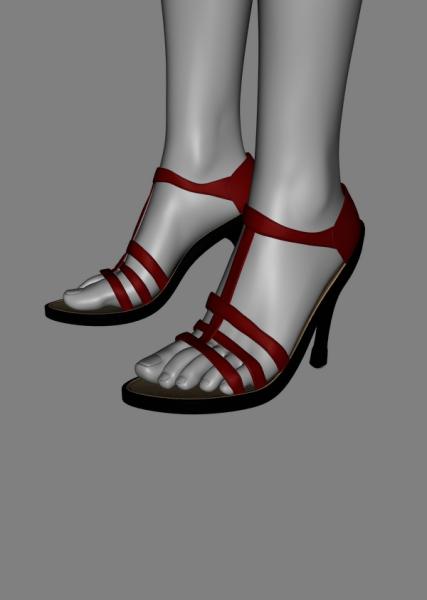 Creating a Pose for Silky Dress High Heel Shoes