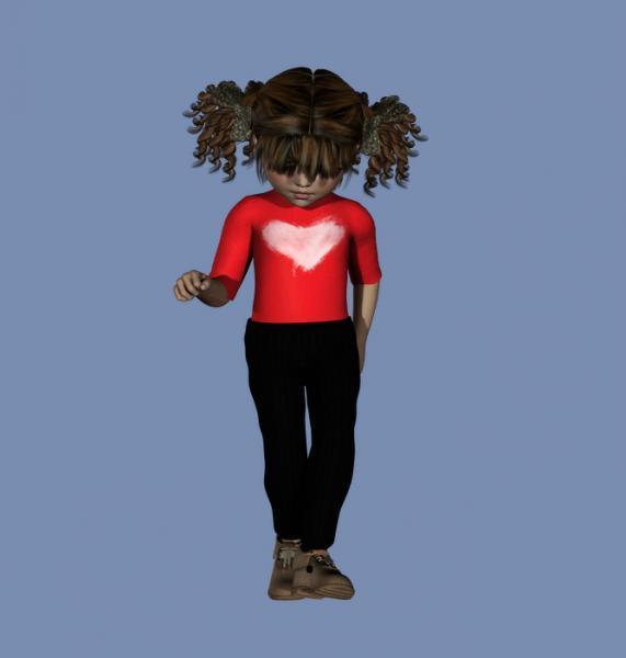 Kids 4 Valentine Shirt - 3D Model