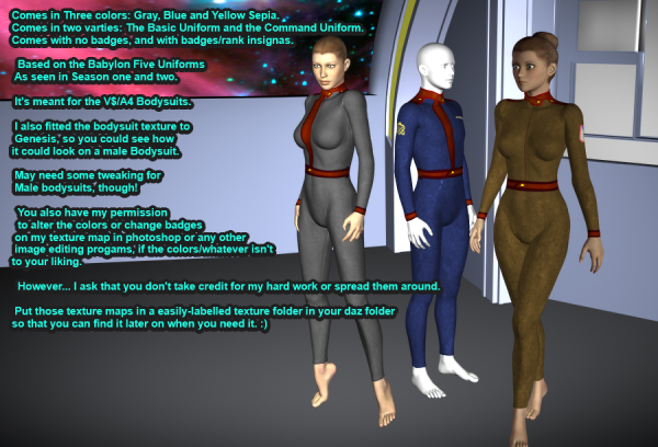 Babylon Five Bodysuit Textures