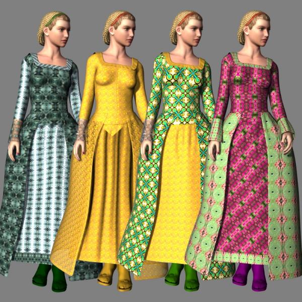 Textures for Genesis Georgian Dress