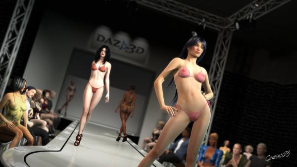 Naoki and Valerie on the Runway