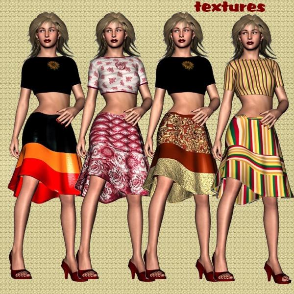 Textures for Genesis Skirts