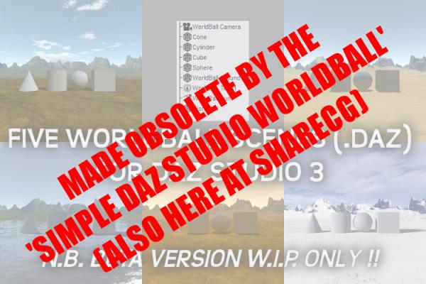 DAZ Studio 3 WorldBall Test Scenes [WIP Beta!]