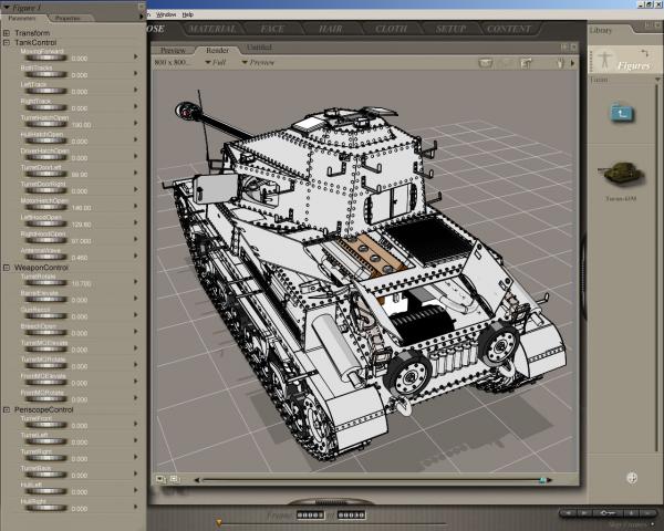 Turan 43M Hungarian Heavy Tank model for Poser