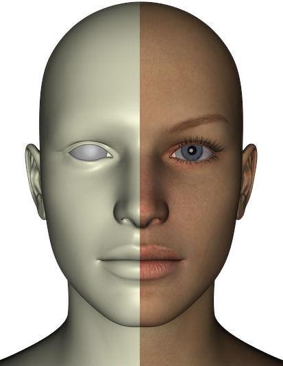 Diffuse changing skin tones