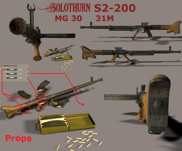 Solothurn S2-200 (MG 30, 31M) Light Machine Gun