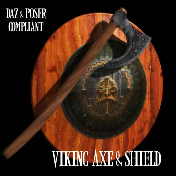 Vikings/Dwarves Axe & Shield