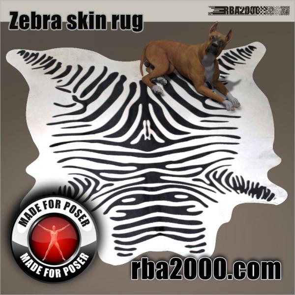 Zebra skin rug