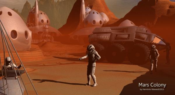 Mars Colony scene