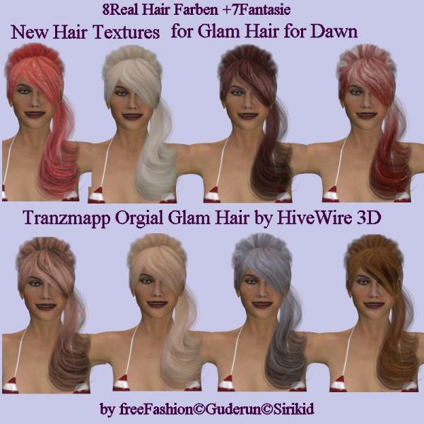 Texturen for DAWNS GlamHair