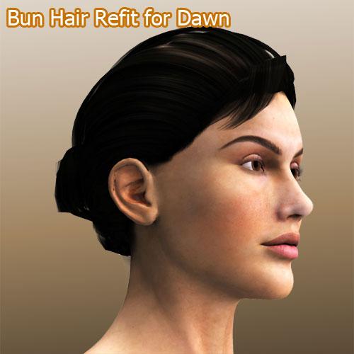 Bun Hair Refit for Dawn