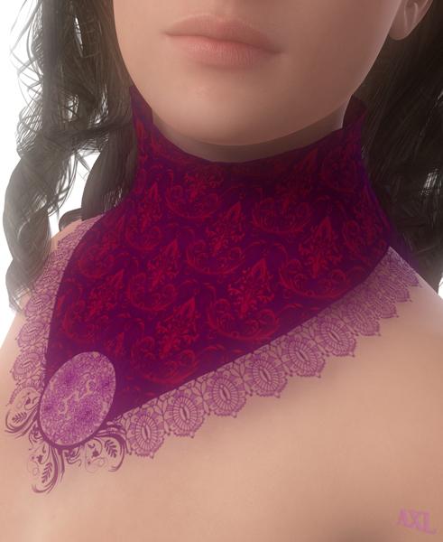 Damask for the Neck Corset