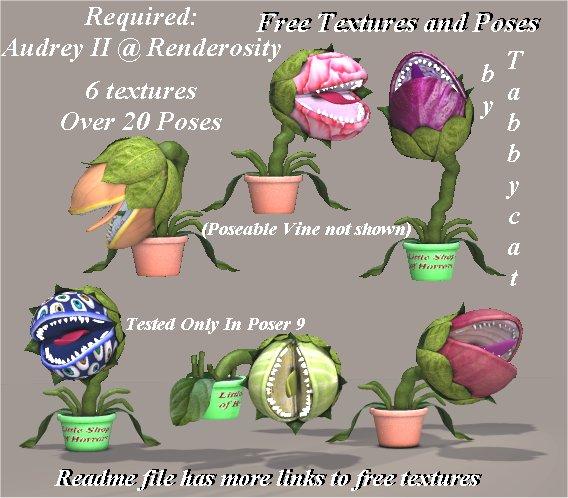 Audrey II Textures and Poses