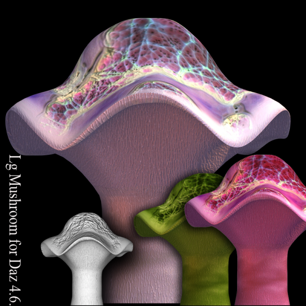 Large Mushroom Prop for Daz 4.6 With Morphs