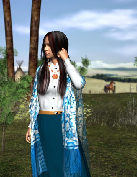 Blue and White Texture for Wilmap&#039;s Pioneer Dress