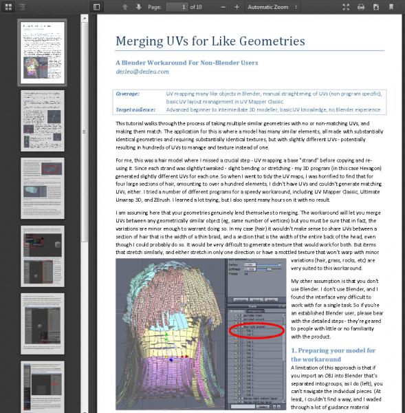 Merging UVs for Like Geometries