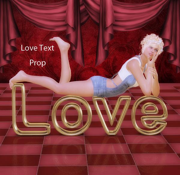 Poser Love Text Prop