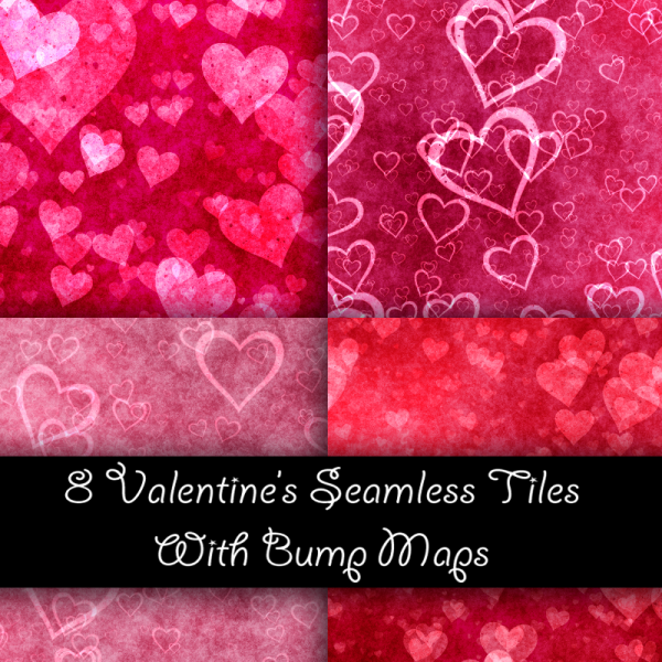 8 Seamless Valentine&#039;s Day Tiles