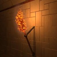 medieval wall torch for Poser