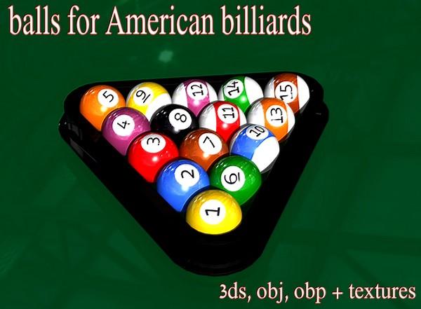 Balls for american billiards