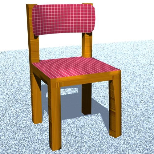 Chair rigged for aniblocks and poses