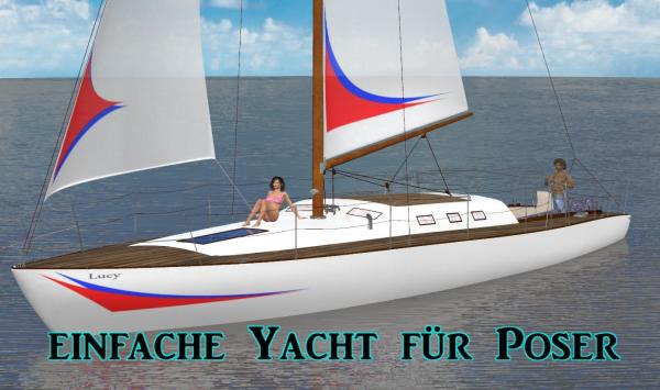 einfache Segelyacht für Poser