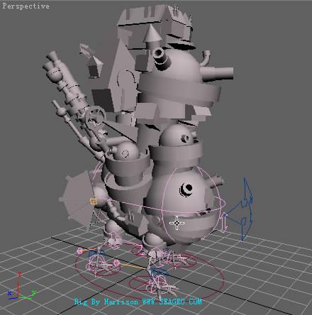 Full Rigged Animatable Moving Castle