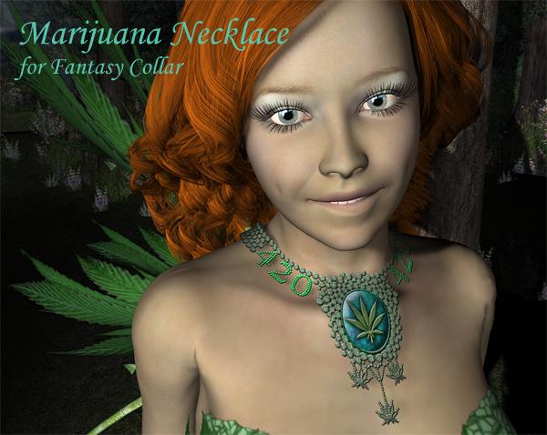 Marijuana Necklace for Fantasy Collar