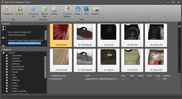 DAZ Studio® Database Tamer v2.5 for DS v4.6+