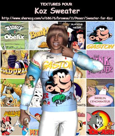 Sweater pour Koz : Textures BD