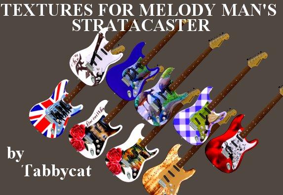 Textures for Melody Man's Stratacaster guitar