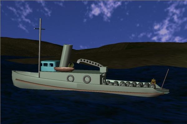 3DS MESH OF THE NUSRET MINE SHIP (GALLIPOLI, 1915)