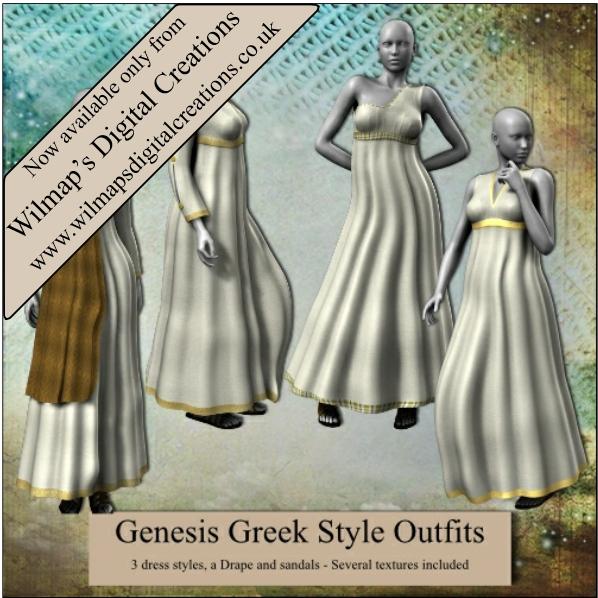 Genesis Greek Style Outfits Part 2 - DAZ Studio - ShareCG