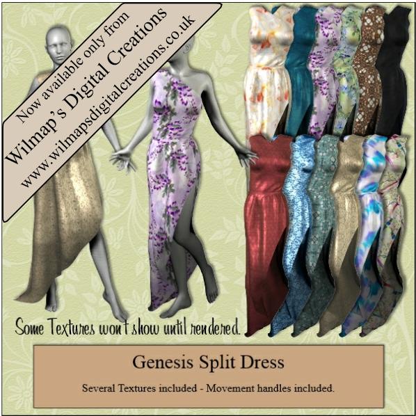 Genesis Split Dress - DAZ Studio - ShareCG