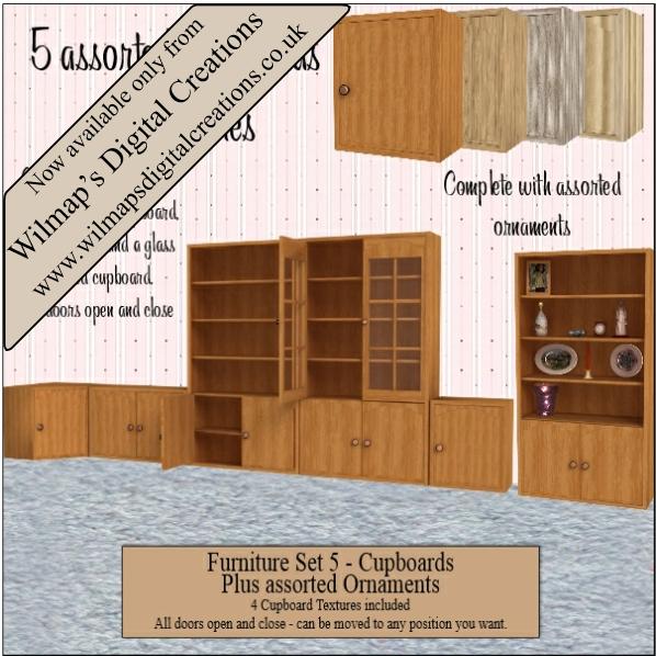 Furniture Set 5 - Cupboards & Ornaments