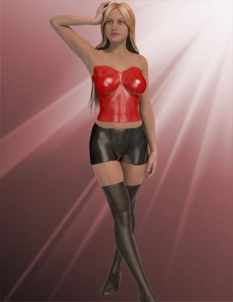 Corset Outfit for Genesis Supersuit