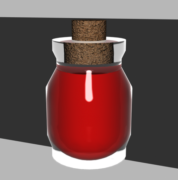 UPDATED Glass Bottle with Liquid