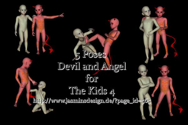 5 Poses for Devil and Angel k4