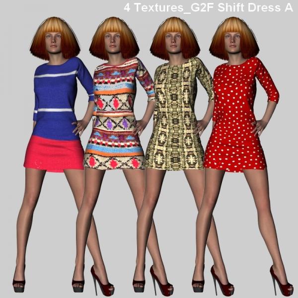 4 Textures_G2F Shift Dress A