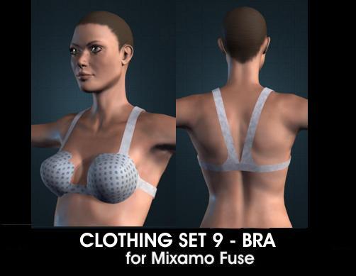 Bra for Mixamo Fuse and Unity3D