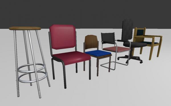 Low-Poly-Chairs-Set