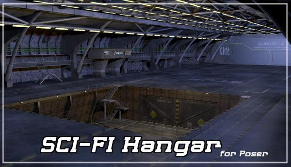 Scifi Hangar 3D model