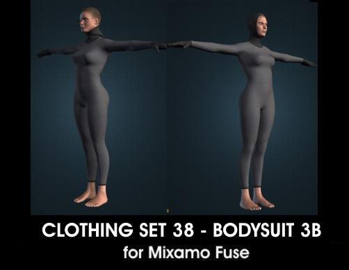 Bodysuit 3B for Mixamo Fuse and Unity3D