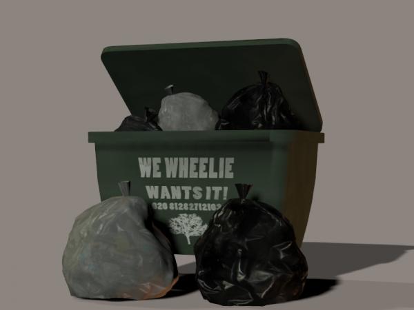 Wheelie Trash Bins and Garbage Bags