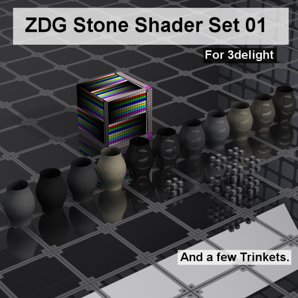 ZdgStone Shader set 01 for 3delight