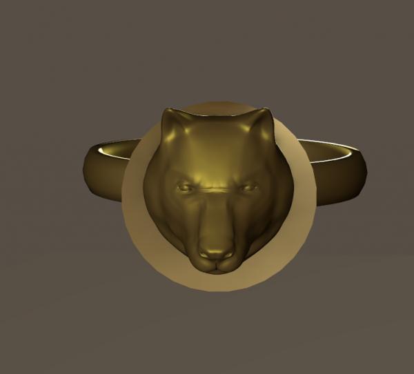 wolf head ring