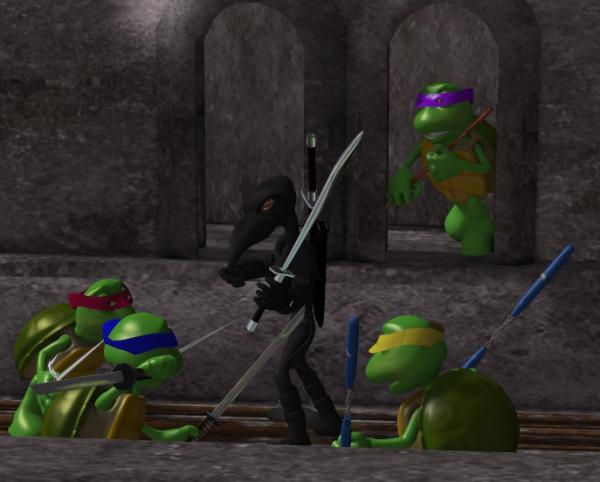 Black Crow Tengu meets the Turtles