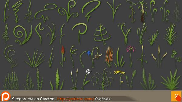 [Free] Stylized LawnGrassWeeds